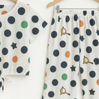 Black  Circle All Over Print Hs White Fish Girls