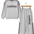 We Are The Champion Grey  Tracksuit For Boys ( B )