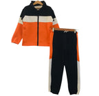 Three Penal Black & Orange Zipper Track-suit Boys ( R-72 )