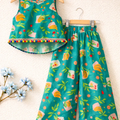 Fruit Print Sleeveless C-Green Frock Pairs  Girls ( R-322 N )