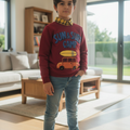 Sun & Surf Mahroon Double Sweatshirt Boys (R-272,282N )