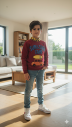 Sun & Surf Mahroon Double Sweatshirt Boys