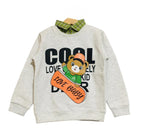 Cool Oatmeal Double Shirt Boys ( R-351 )