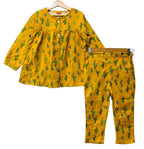 Cactus All Over Print Yellow Girl Pairs Girls (S)