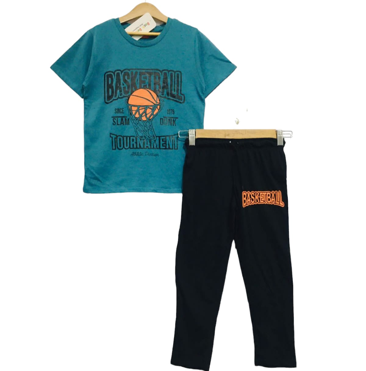 Basketball C-Green Trouser Shirt Boys ( 136 )