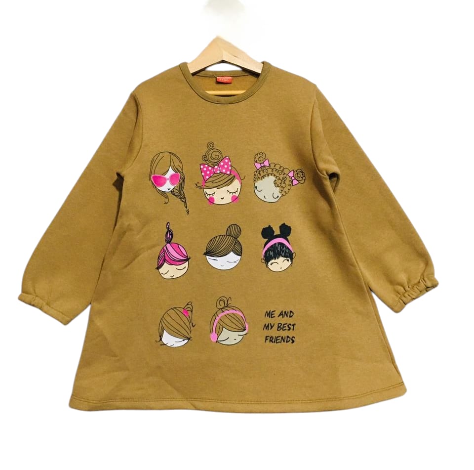 Best Friend Brown Long Sweatshirt Girls (S)