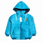 "B" C-Green Puffer Jacket Removable Hood Boys