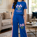 Fallover Love Royal Blue Baggi Trouser Shirt Girls ( N )