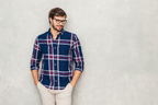 Multi & Navy Checked Casual Shirt Men's ( R-173 )