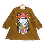 Mast Sleep Brown Long Sweatshirt Girls ( R-63 )