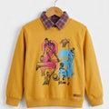 23 Print Yellow Double Sweatshirt For Boys