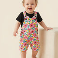 Rabbit Print Black T-Shirt & Romper