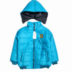"B" C-Green Puffer Jacket Removable Hood Boys