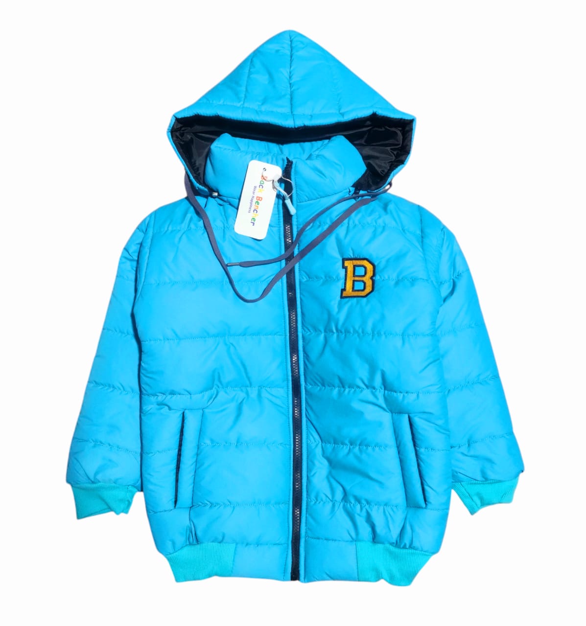 "B" Ferozi Puffer Jacket Removable Hood Boys