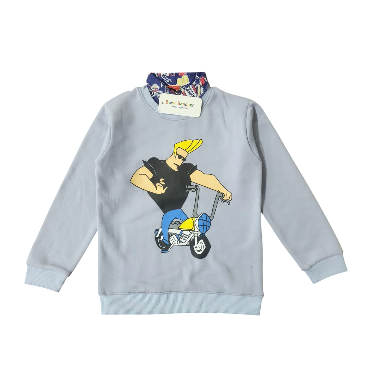 Johnny Bravo Sky Blue Double Shirt Boys ( R-251=244 )
