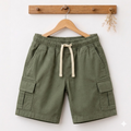 Cargo Olive Cotton Shorts Boys
