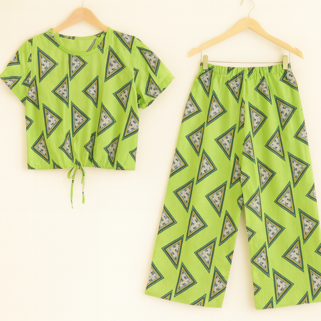 Triangle All Over Print Half Sleeve Parrot Skate Fish Girls