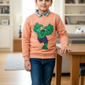 Hulk Peach Double Sweatshirt Boys(398N)