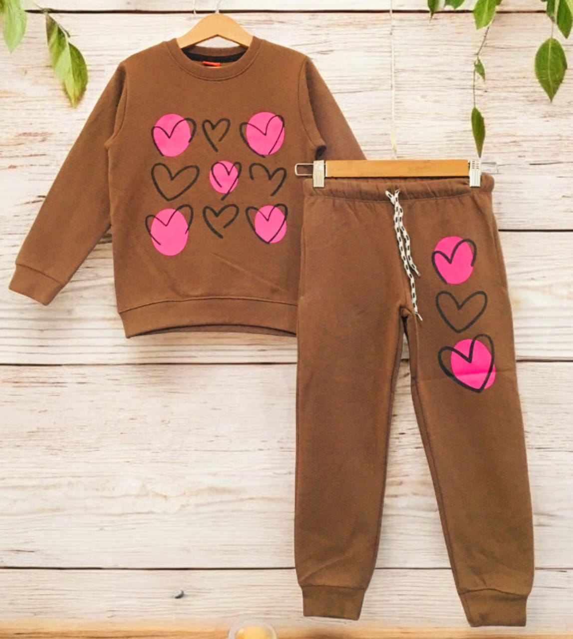 Nine Hearts Brown Track-suit Girls (1)