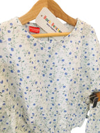 Purlpe Flower & Leaves Full Sleeveless White Skate Fish Girls ( R-40 )