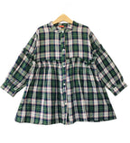 Dark Green Checked Girl Top Girls (199) (1)