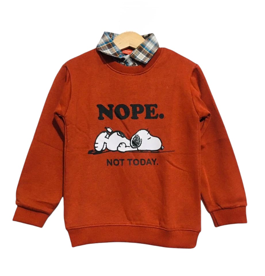 Nope Reddish Double Shirt Boys ( R-77 )