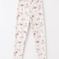 Rose Print White Tight Girls