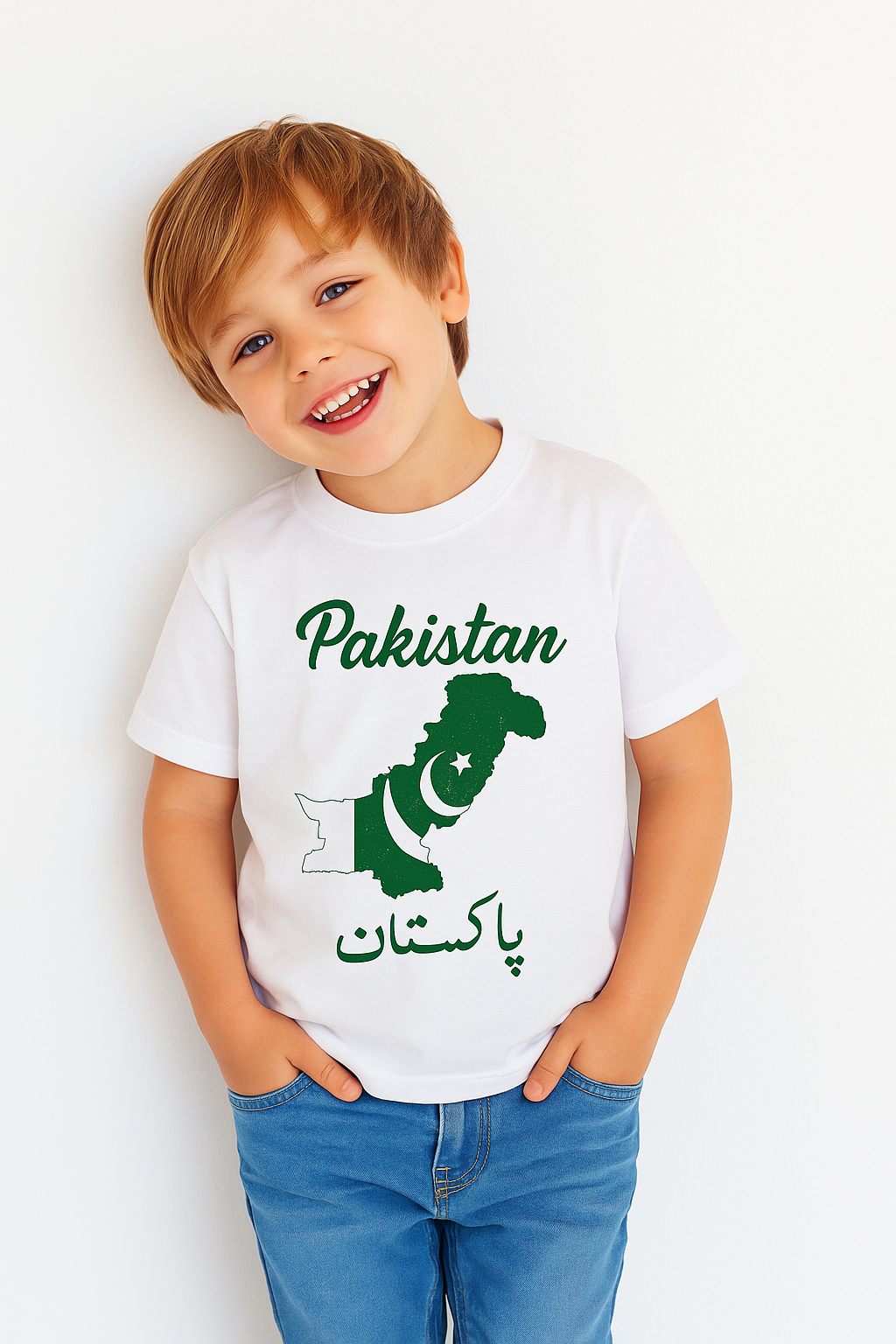 Pakistan White T-Shirt Boys